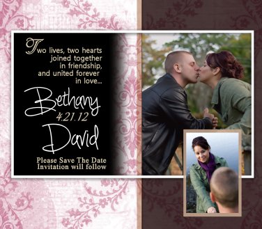 Gorgeous Photo Personalized Custom Save The Date Magnets With Envelopes
