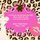 10 Bridal Shower Wedding Scratch Off Game Card Favor Games LEOPARD CHEETAH DIVA