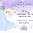 Bridal Shower Scratch Off Lotto Games Favor Tickets Fairytale Sparkle Bouquet