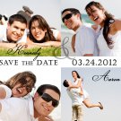 Photo Collage Custom Save The Date Magnets With Envelopes