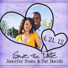 Heart Large Save The Date Wedding Magnets Custom With Envelopes