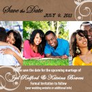 Swirls Elegant Save The Date Wedding Magnets Custom With Envelopes