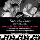 Damask Calendar Monogram Save The Date Wedding Magnets Custom With Envelopes