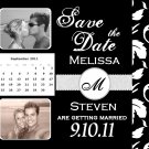 Damask Calendar Your Color Save The Date Wedding Magnets Custom With Envelopes