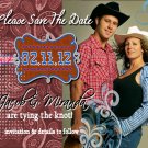 Paisley Western Country Save The Date Wedding Magnets Custom With Envelopes