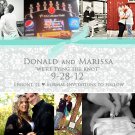Collage Damask Save The Date Wedding Magnets Custom With Envelopes