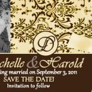 Monogram Save The Date Wedding Magnets Custom With Envelopes Your Color