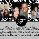 Damask Monogram Save The Date Wedding Magnets Custom With Envelopes Your Color