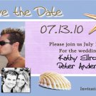 Beach Shell Starfish Save The Date Wedding Magnets Custom With Envelopes