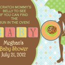 Baby Shower Scratch Off Lotto Games Favor Tickets Modern Mod Mom Chic Umbrella