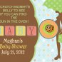 Baby Shower Scratch Off Lotto Games Favor Tickets Modern Mod Mom Chic Umbrella