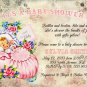 Retro Vintage Baby Shower Chic Invitations Boy Girl In Your Color Custom