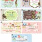Owl Mod Modern Mom Mommy CUSTOM Boy Girl Baby Shower Magnet Favors