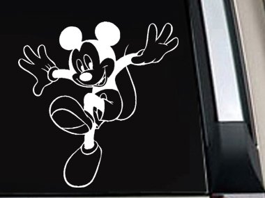 Mickey Mouse Jumping Decal Sticker 8"L x 7.7"W