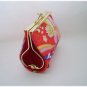 Japanese Red Flower Cute Chirimen Kimono fabric wallet coin purse