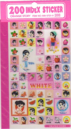Orange Story Pink stickers