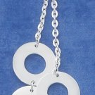 OPEN CIRCLE CHAIN DANGLE POST EARRINGS