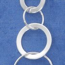 SILVER INTERLOCKED RINGS FRENCH WIRE EARRINGS