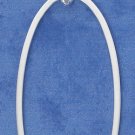 STERLING SILVER OPEN OVAL LINK POST DROP EARRINGS