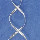 STERLING SILVER DOUBLE HELIX FRENCH WIRE EARRINGS