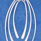 STERLING SILVER BALL POST EARRINGS W/ CURVED PADDLE DANGLES