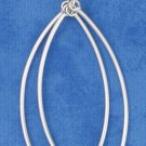 STERLING SILVER CURVED BARBELL CROSSOVER FRENCH WIRE EARRINGS