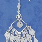 STERLING SILVER FANCY SCROLLED WIRE BALI DANGLES