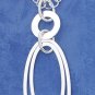 STERLING SILVER 16"  OPEN OVAL WITHIN OVAL NECKLACE