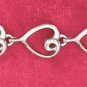 7" SS HP 8MM OPEN HEART LINK BRACELET