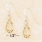 8X12MM FACETED CHAMPAGNE CRYSTAL TEARDROP EARRING