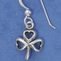  STERLING SILVER SHAMROCK EARRINGS ON FRENCH WIRES