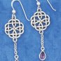 STERLING SILVER CELTIC ROUND STAR EARRINGS