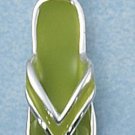 GREEN ENAMEL SANDAL W/ GREEN ENAMEL STRAP