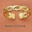 STERLING  SILVER 14K GOLD VERMEIL WEAVE TOE RING
