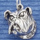 STERLING SILVER BULLDOG FACE CHARM