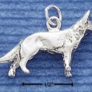 STERLING SILVER 3D GERMAN SHEPHERD CHARM