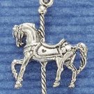STERLING SILVER 3D CAROUSEL HORSE CHARM
