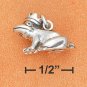 STERLING SILVER 3D PRINCE FROG W/CROWN CHARM