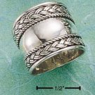 STERLING SILVER EXTRA WIDE TAPERED BAND