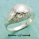 STERLING SILVER LARGE ENGRAVED DOME RING