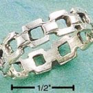 STERLING SILVER SQUARE LINK BAND