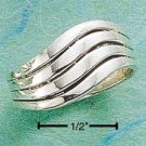 STERLING SILVER 4 CONCENTRIC WAVE BANDS