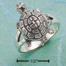 STERLING SILVER TURTLE POISON RING