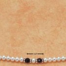  STERLING SILVER 7" FACETED ONYX BRACELET