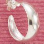 STERLING SILVER 22MM HIGH POLISH 3/4 LOOP POST EARRINGS