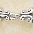 STERLING SILVER 7"  OVAL BLUE TOPAZ  BRACELET