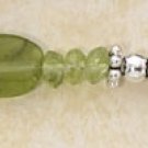 STERLING SILVER 7" PERIDOT W/ SS BEADED SPACERS BRACELET