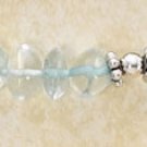 STERLING SILVER 7" BLUE TOPAZ  BRACELET