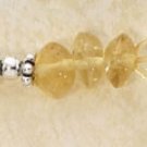 STERLING SILVER 7" CITRINE W/ SS  SPACERS BRACELET