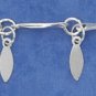STERLING SILVER 7" BOWTIE LINK BRACELET W/ DANGLES